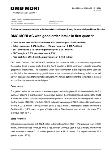 Thumbnail DMG Mori Aktiengesellschaft Quarterly Report 2026-q1