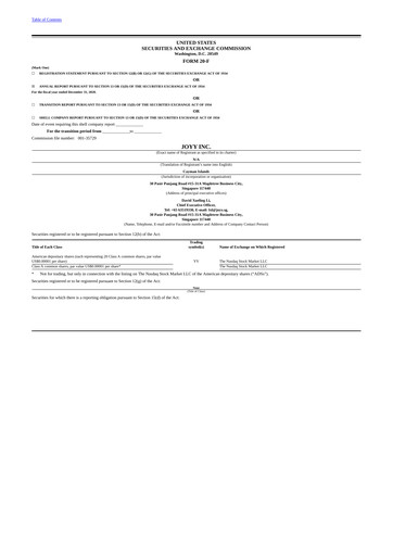 Miniature JOYY Rapport annuel 2020