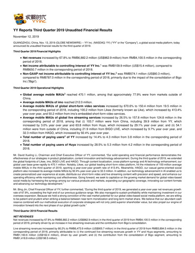 Thumbnail JOYY Quarterly Report 2019-q3