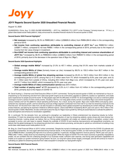 Thumbnail JOYY Quarterly Report 2020-q2