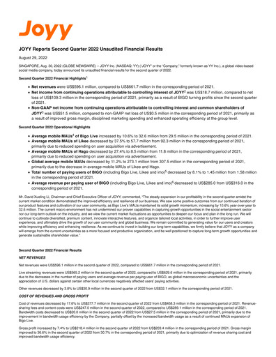 Thumbnail JOYY Quarterly Report 2022-q2