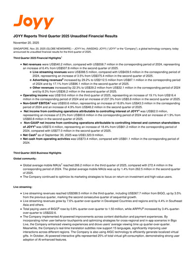 Thumbnail JOYY Quarterly Report 2025-q3