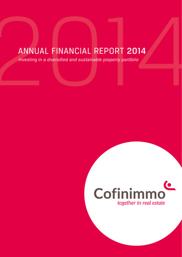 Thumbnail Cofinimmo Annual Report 2014