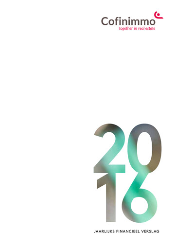 Thumbnail Cofinimmo Annual Report 2016