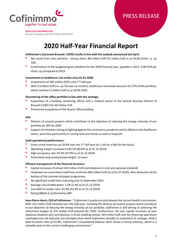 Thumbnail Cofinimmo Half-year Report 2020-h1