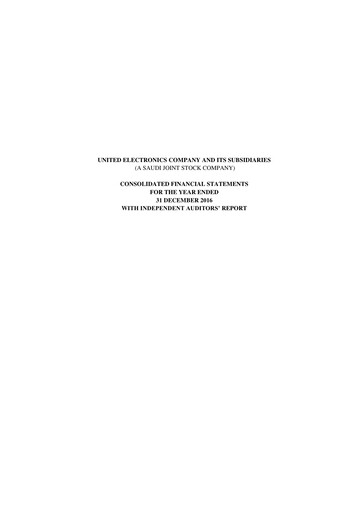 Vorschaubild United Electronics Company (eXtra Saudi) Finanzmitteilung 2016