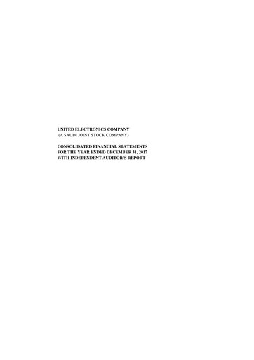 Vorschaubild United Electronics Company (eXtra Saudi) Finanzmitteilung 2017