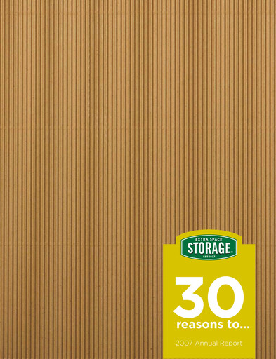 Miniature Extra Space Storage
 Rapport annuel 2007