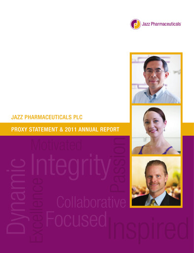 Thumbnail Jazz Pharmaceuticals Annual Report 2011