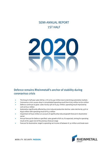 Thumbnail Rheinmetall
 Half-year Report 2020-h1