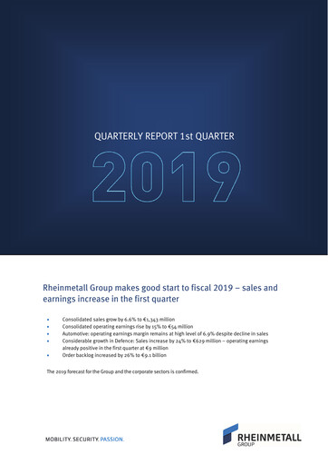 Thumbnail Rheinmetall
 Quarterly Report 2019-q1