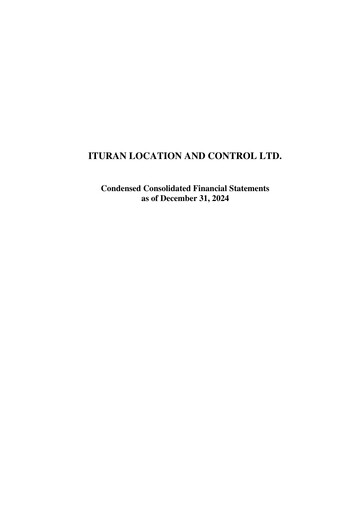 Thumbnail Ituran Financial Statement 2024