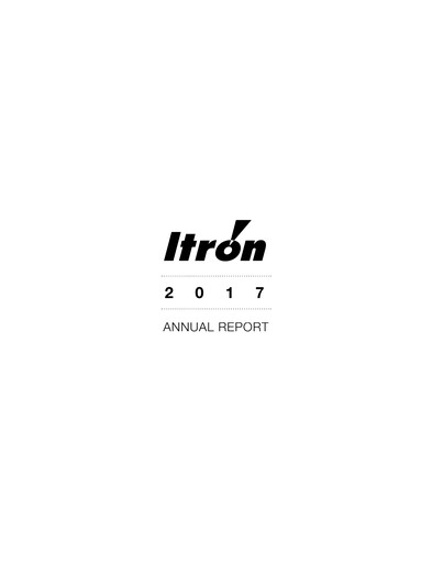 Thumbnail Itron
 Annual Report 2017