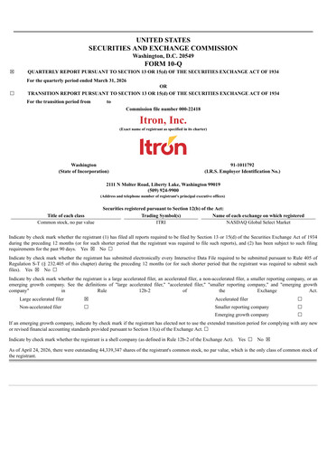 Vorschaubild Itron
 Quartalsbericht 2026-q1