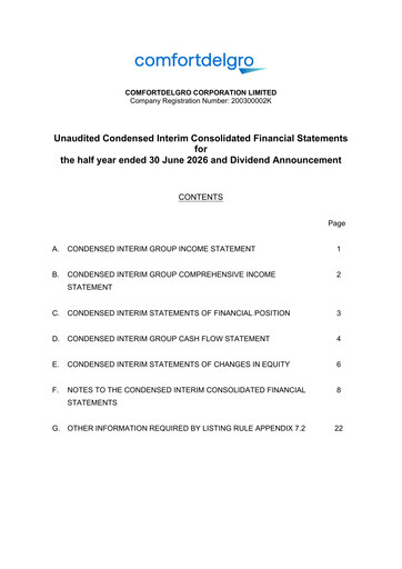 Thumbnail ComfortDelGro Half-year Report 2026-h1