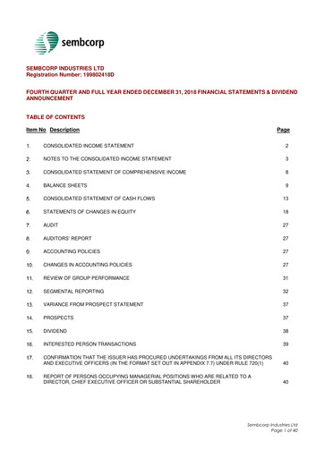 Thumbnail Sembcorp Financial Statement 2018