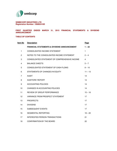 Thumbnail Sembcorp Quarterly Report 2015-q1