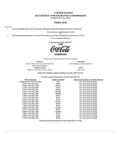 Thumbnail Coca-Cola Annual Report 2024