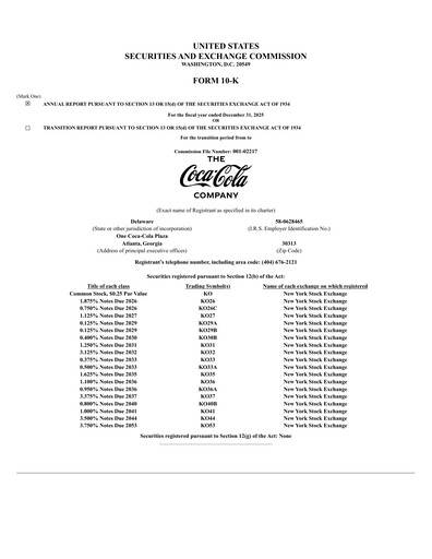 Thumbnail Coca-Cola Annual Report 2025