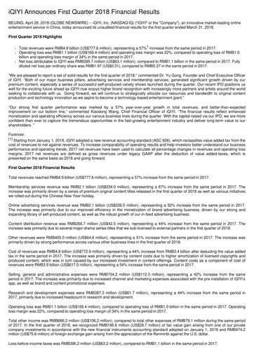 Vorschaubild iQIYI Quartalsbericht 2018-q1