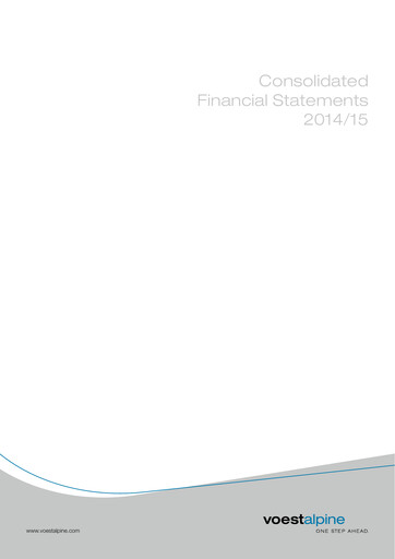 Thumbnail Voestalpine Financial Statement 2014