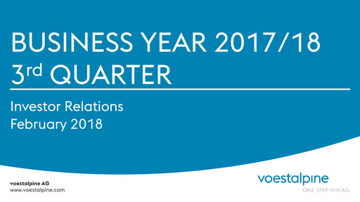 Thumbnail Voestalpine Quarterly Report 2017-q3