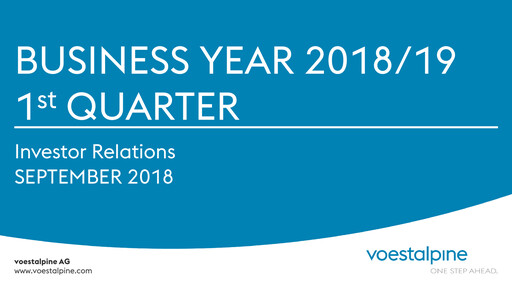 Thumbnail Voestalpine Quarterly Report 2018-q1