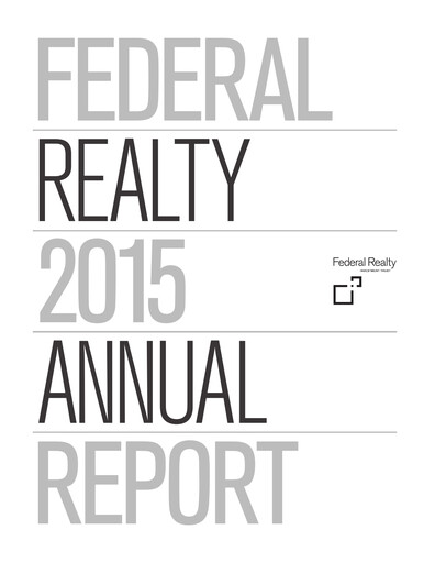 Thumbnail Federal Realty Investment Trust
 Annual Report 2015