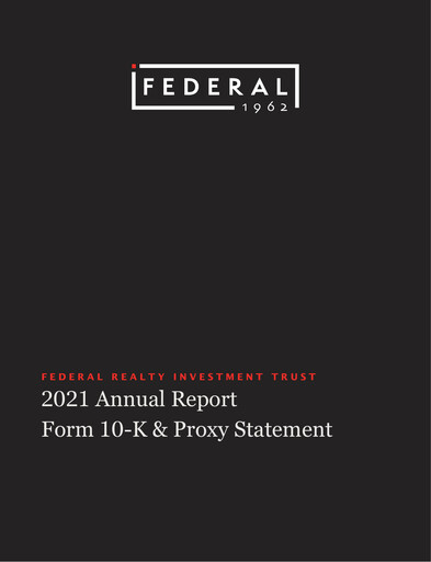 Thumbnail Federal Realty Investment Trust
 Annual Report 2021