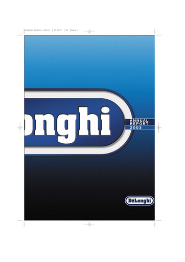 Thumbnail De' Longhi Annual Report 2003