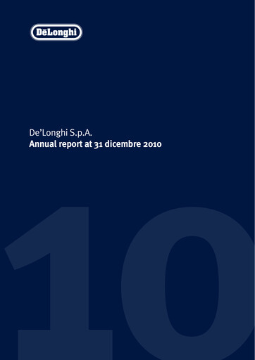 Thumbnail De' Longhi Annual Report 2010