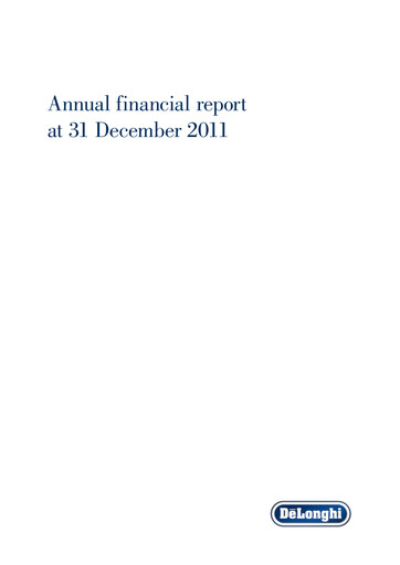 Thumbnail De' Longhi Annual Report 2011