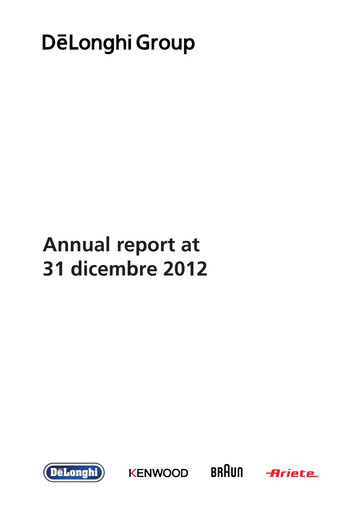 Thumbnail De' Longhi Annual Report 2012