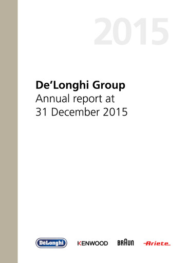 Thumbnail De' Longhi Annual Report 2015