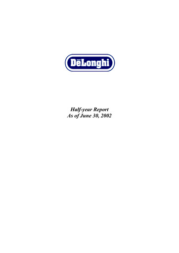 Thumbnail De' Longhi Half-year Report 2002-h1