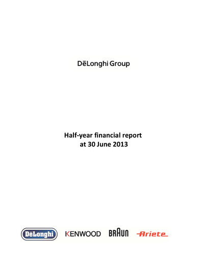Thumbnail De' Longhi Half-year Report 2013-h1