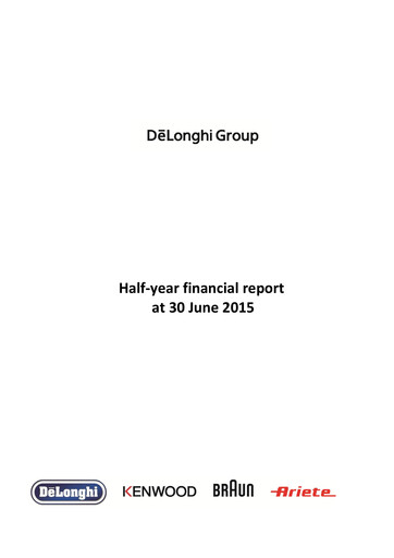 Thumbnail De' Longhi Half-year Report 2015-h1