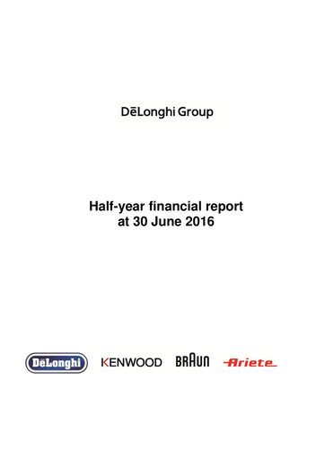 Thumbnail De' Longhi Half-year Report 2016-h1