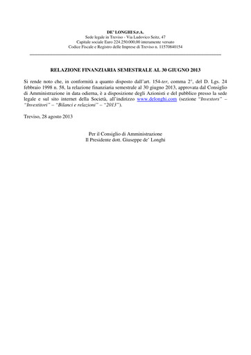 Thumbnail De' Longhi Half-year Report 2013-h1