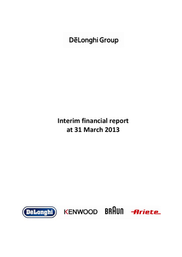 Thumbnail De' Longhi Quarterly Report 2013-q1