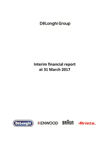 Thumbnail De' Longhi Quarterly Report 2017-q1