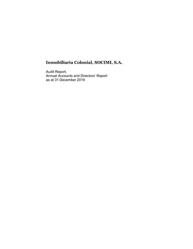 Vorschaubild Inmobiliaria Colonial
 Finanzmitteilung 2019