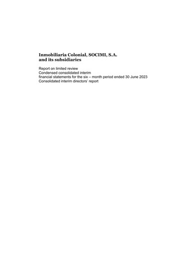 Vorschaubild Inmobiliaria Colonial
 Finanzmitteilung 2023-h1