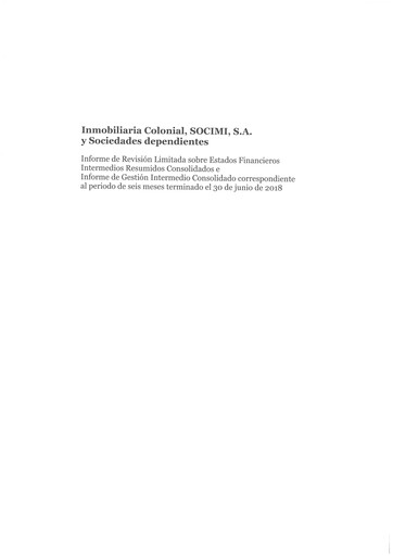 Vorschaubild Inmobiliaria Colonial
 Finanzmitteilung 2018-h1