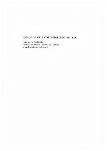 Vorschaubild Inmobiliaria Colonial
 Finanzmitteilung 2018