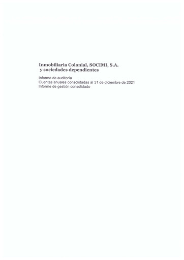 Vorschaubild Inmobiliaria Colonial
 Finanzmitteilung 2021