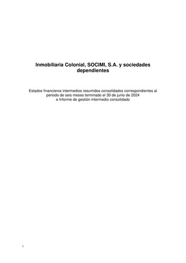 Vorschaubild Inmobiliaria Colonial
 Finanzmitteilung 2024-h1