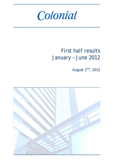 Thumbnail Inmobiliaria Colonial
 Half-year Report 2012-h1