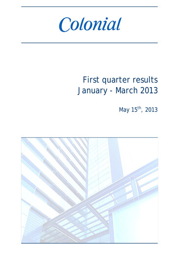 Thumbnail Inmobiliaria Colonial
 Quarterly Report 2013-q1