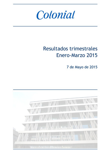 Thumbnail Inmobiliaria Colonial
 Quarterly Report 2015-q1